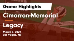 Cimarron-Memorial  vs Legacy Game Highlights - March 5, 2022