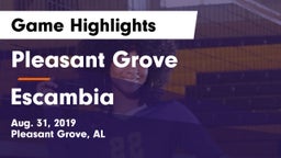 Pleasant Grove  vs Escambia  Game Highlights - Aug. 31, 2019