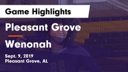 Pleasant Grove  vs Wenonah  Game Highlights - Sept. 9, 2019