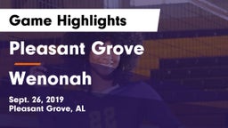 Pleasant Grove  vs Wenonah  Game Highlights - Sept. 26, 2019