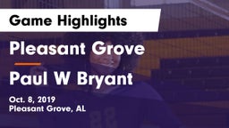 Pleasant Grove  vs Paul W Bryant  Game Highlights - Oct. 8, 2019