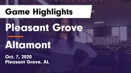 Pleasant Grove  vs Altamont Game Highlights - Oct. 7, 2020