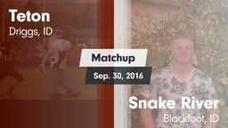 Matchup: Teton vs. Snake River  2016