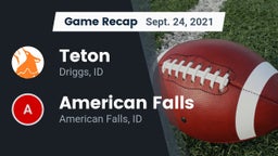 Recap: Teton  vs. American Falls  2021