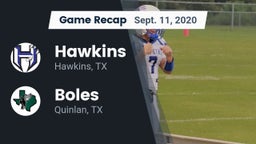 Recap: Hawkins  vs. Boles  2020