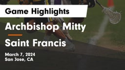 Archbishop Mitty  vs Saint Francis  Game Highlights - March 7, 2024