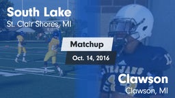 Matchup: South Lake vs. Clawson  2016