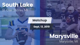 Matchup: South Lake vs. Marysville  2019