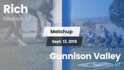 Matchup: Rich vs. Gunnison Valley  2019