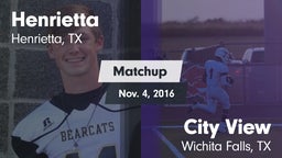 Matchup: Henrietta vs. City View  2016