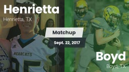 Matchup: Henrietta vs. Boyd  2017
