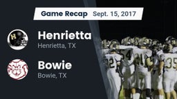 Recap: Henrietta  vs. Bowie  2017