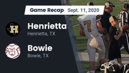 Recap: Henrietta  vs. Bowie  2020