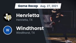 Recap: Henrietta  vs. Windthorst  2021