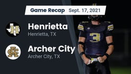 Recap: Henrietta  vs. Archer City  2021