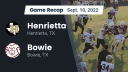 Recap: Henrietta  vs. Bowie  2022