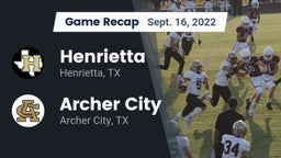 Recap: Henrietta  vs. Archer City  2022