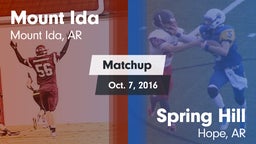 Matchup: Mount Ida vs. Spring Hill  2016