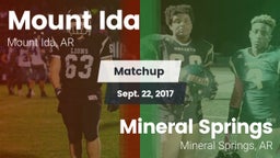 Matchup: Mount Ida vs. Mineral Springs  2017