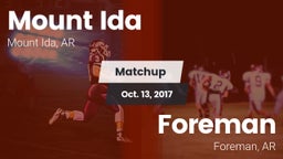 Matchup: Mount Ida vs. Foreman  2017
