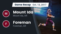 Recap: Mount Ida  vs. Foreman  2017