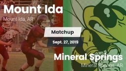 Matchup: Mount Ida vs. Mineral Springs  2019