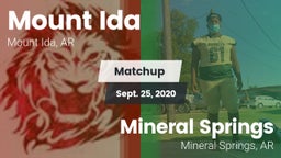 Matchup: Mount Ida vs. Mineral Springs  2020