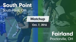 Matchup: South Point vs. Fairland  2016
