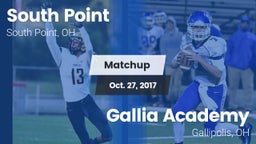Matchup: South Point vs. Gallia Academy 2017