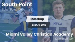 Matchup: South Point vs. Miami Valley Christian Academy 2019