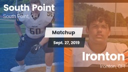 Matchup: South Point vs. Ironton  2019
