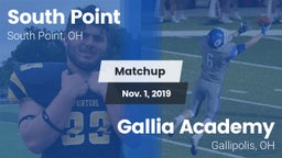 Matchup: South Point vs. Gallia Academy 2019