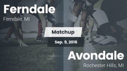 Matchup: Ferndale vs. Avondale  2016