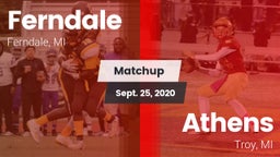 Matchup: Ferndale vs. Athens  2020