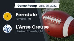Recap: Ferndale  vs. L'Anse Creuse  2022