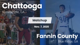 Matchup: Chattooga vs. Fannin County  2020