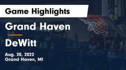 Grand Haven  vs DeWitt  Game Highlights - Aug. 20, 2022