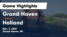 Grand Haven  vs Holland  Game Highlights - Nov. 2, 2022