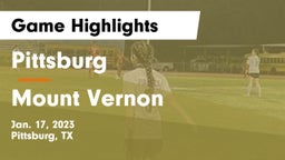 Pittsburg  vs Mount Vernon Game Highlights - Jan. 17, 2023