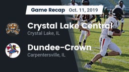 Recap: Crystal Lake Central  vs. Dundee-Crown  2019