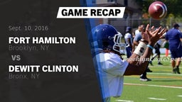 Recap: Fort Hamilton  vs. DeWITT Clinton  2016