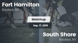 Matchup: Fort Hamilton vs. South Shore  2016