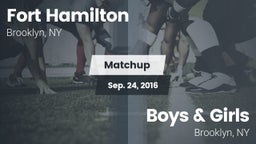 Matchup: Fort Hamilton vs. Boys & Girls  2016