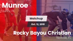 Matchup: Munroe vs. Rocky Bayou Christian  2018