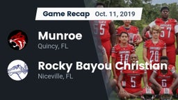 Recap: Munroe  vs. Rocky Bayou Christian  2019