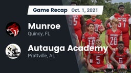 Recap: Munroe  vs. Autauga Academy  2021