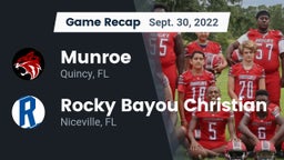 Recap: Munroe  vs. Rocky Bayou Christian  2022