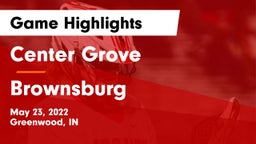 Center Grove  vs Brownsburg  Game Highlights - May 23, 2022