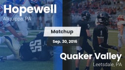 Matchup: Hopewell vs. Quaker Valley  2016