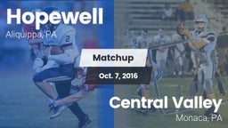 Matchup: Hopewell vs. Central Valley  2016